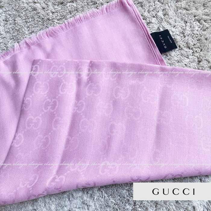 グッチ Gucci Ggロゴ ウール スカーフ ストール 0cm 70cm ピンク Bym Jurer ヤフーショップ 通販 Yahoo ショッピング