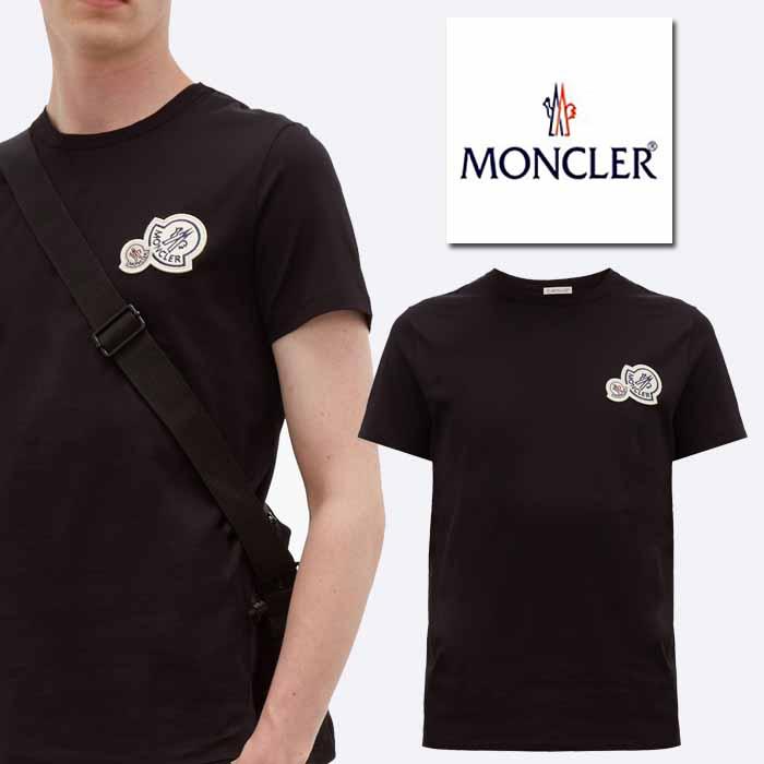 モンクレール MONCLER ダブルロゴ コットンTシャツ ブラック : bym06131237 : JURER ヤフーショップ - 通販 -  Yahoo!ショッピング