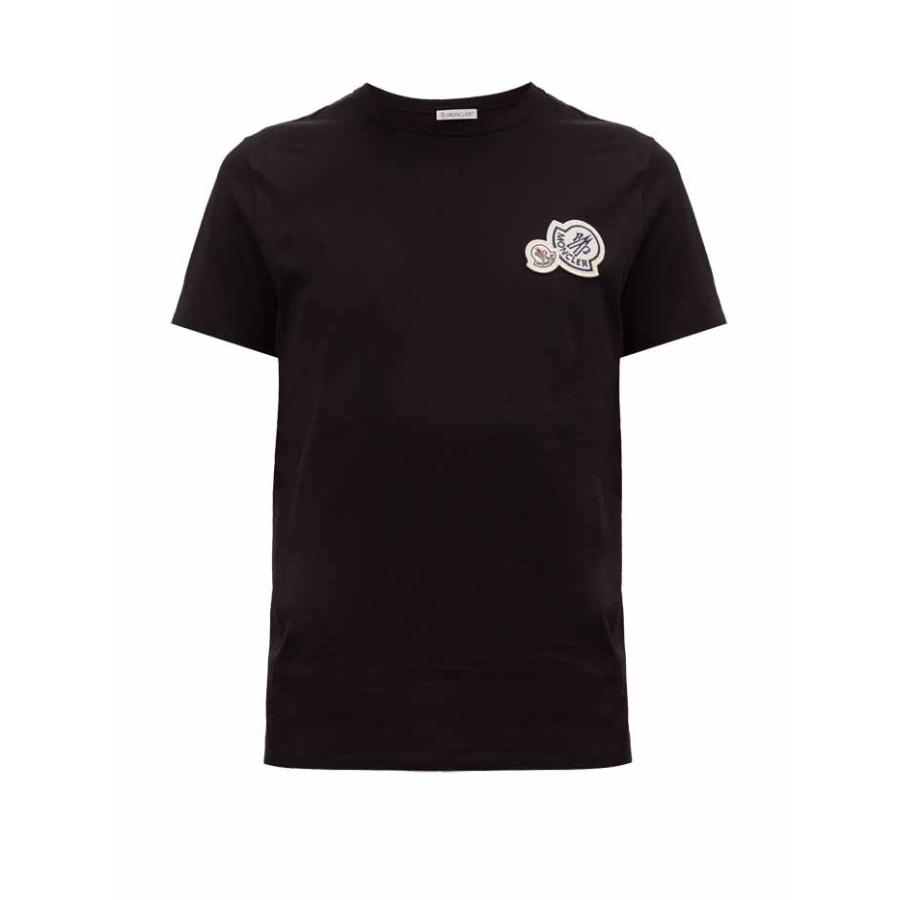 モンクレール MONCLER ダブルロゴ コットンTシャツ ブラック 
