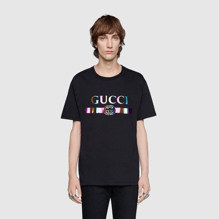 グッチ GUCCI オーロラ ロゴプリント オーバーサイズ Tシャツ
