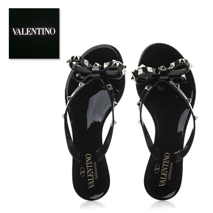 ヴァレンティノ VALENTINO ロックスタッズ ビーチサンダル ブラック