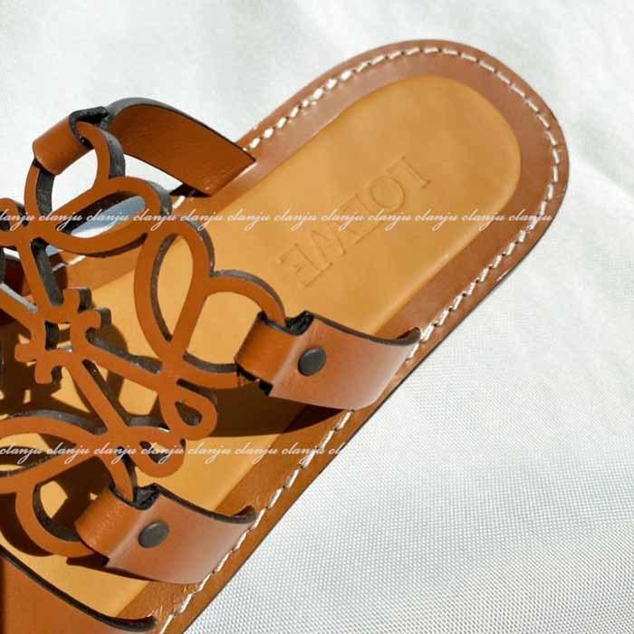 ロエベ LOEWE アナグラム ミュール サンダル タン/ブラウン