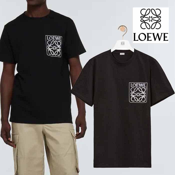 ロエベ LOEWE アナグラム フェイクポケット Tシャツ H526Y22X25 ブラック :bym07061025:JURER ヤフー
