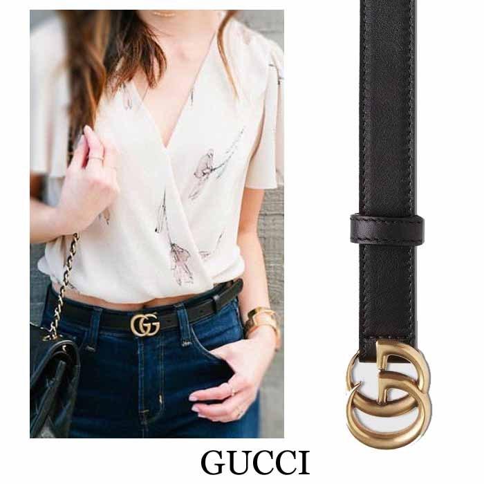 グッチ GUCCI ダブルG バックル付き レザー ベルト 409417 AP00T 1000