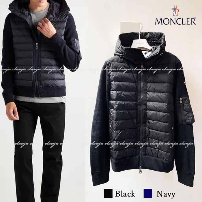 モンクレール Moncler フード付カーディガン G919ba9340 ブラック ネイビー Bym Jurer ヤフーショップ 通販 Yahoo ショッピング