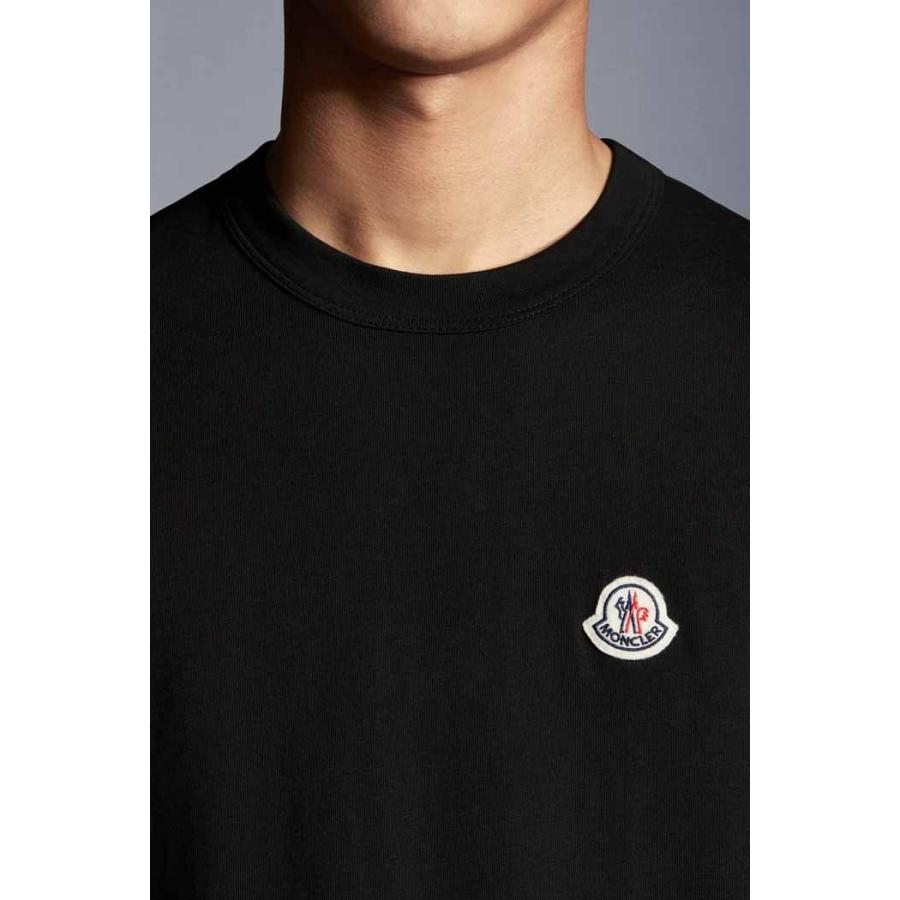 モンクレール Moncler 袖ロゴ 半袖Tシャツ G20918C000268390T ブラック 