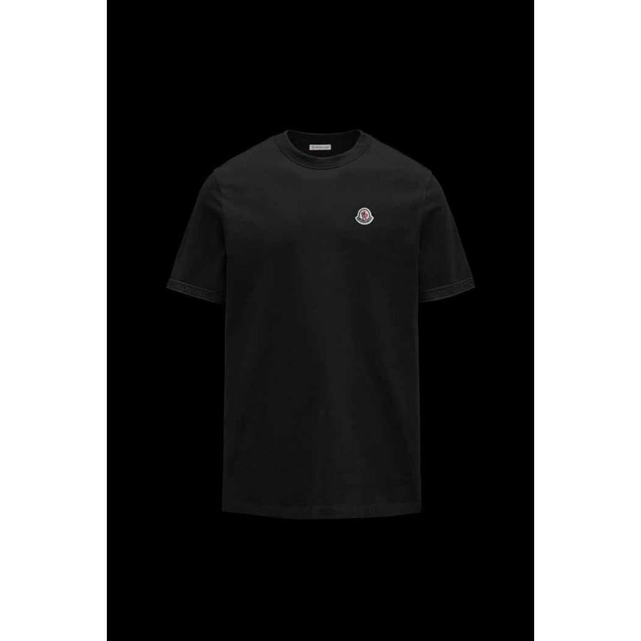 モンクレール Moncler 袖ロゴ 半袖Tシャツ G20918C000268390T ブラック