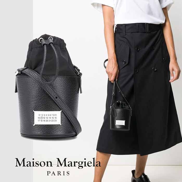 メゾン マルジェラ Maison Margiela レザー 5AC マイクロバケットバッグ S56WG0164P0396H7735 ブラック