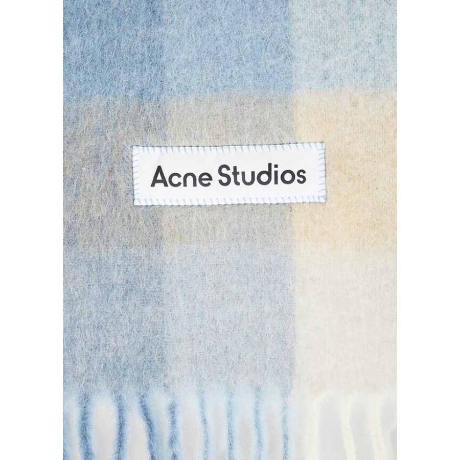 アクネ ストゥディオズ Acne Studios チェック ウールフリンジスカーフ