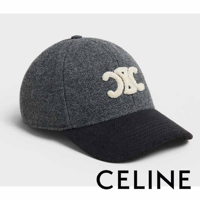セリーヌ CELINE トリオンフ ベースボールキャップ 帽子 2AUT4324D