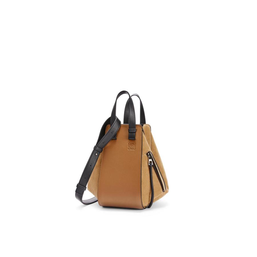 新品未使用！ ロエベ LOEWE ハンモックバッグ スモール (カーフ＆スエード) A538S35X17 Oak/Dark Gold 【EIM3953361155】(140250円)