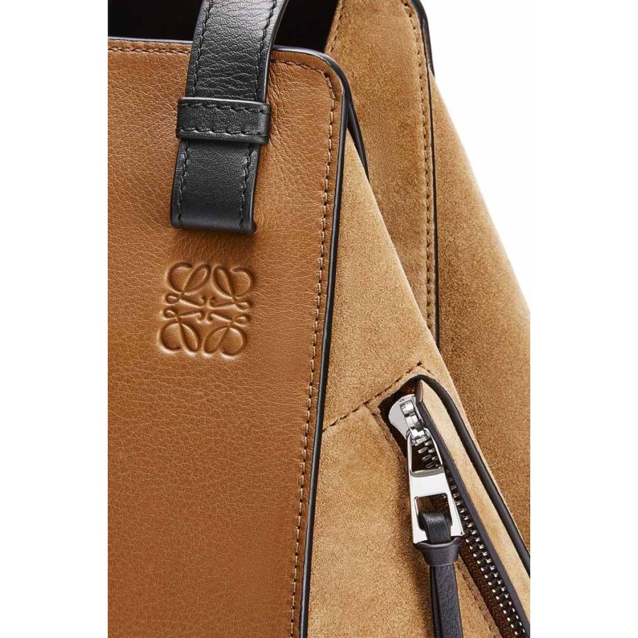 新品未使用！ ロエベ LOEWE ハンモックバッグ スモール (カーフ＆スエード) A538S35X17 Oak/Dark Gold 【EIM3953361155】(140250円)
