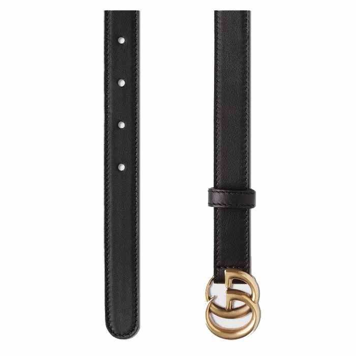 グッチ GUCCI ダブルG バックル付き レザー ベルト 幅2cm グッチ GUCCI ダブルG バックル付き レザー ベルト 幅2cm