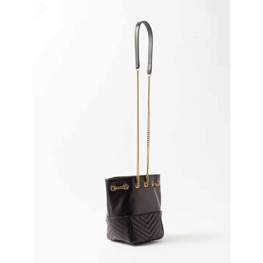 完動品 サンローラン Saint Laurent ジョー バケットバッグ ミニサイズ 7016311EL071000 ブラック×ゴールド 【DGJ2170472390】(77000円)