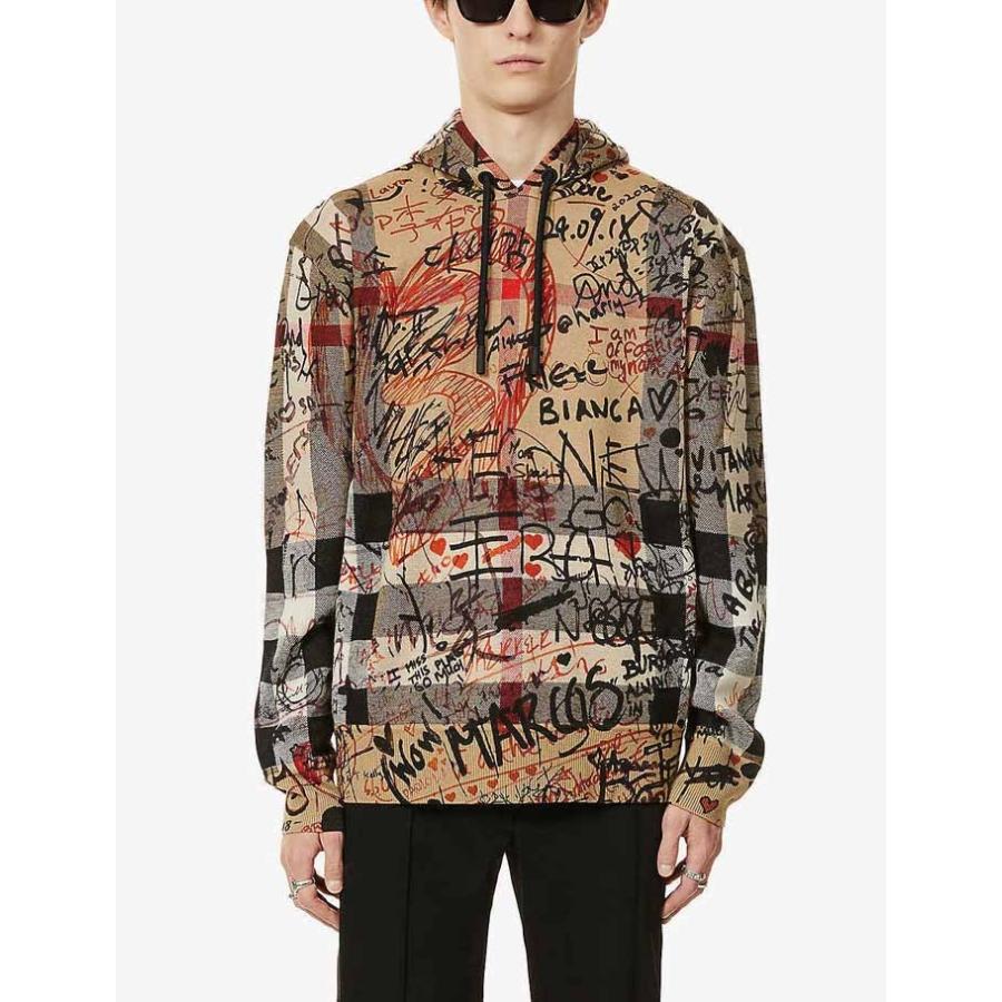 バーバリー BURBERRY グラフィティ パーカー フーディ チェック柄