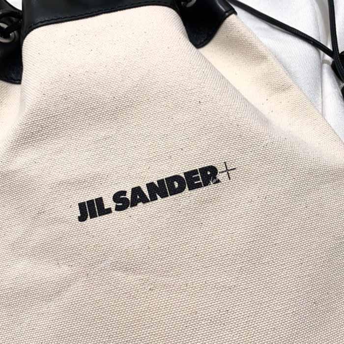 JIL SANDER ジルサンダー キャンバス ロゴ 巾着 ショルダーバッグ 