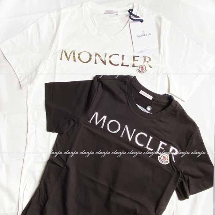 モンクレール MONCLER ロゴTシャツ ホワイト ブラック :bym23391923:JURER ヤフーショップ - 通販 -  Yahoo!ショッピング