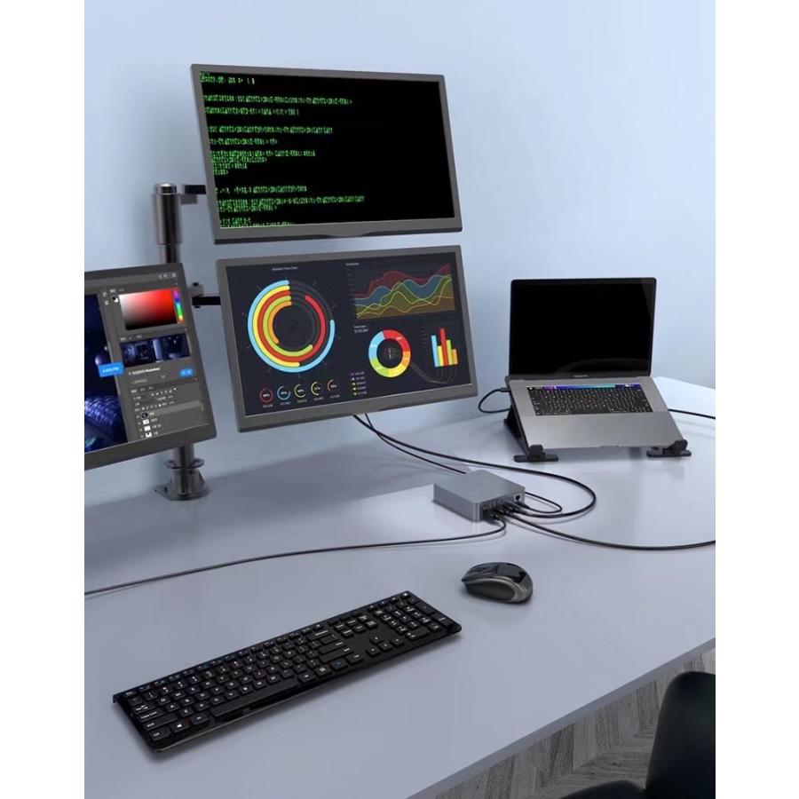19-in-1 ドッキングステーション 3画面 4K MacBook USB C 4Kディスプレイ ドッキングステーション19in1 Mac M1