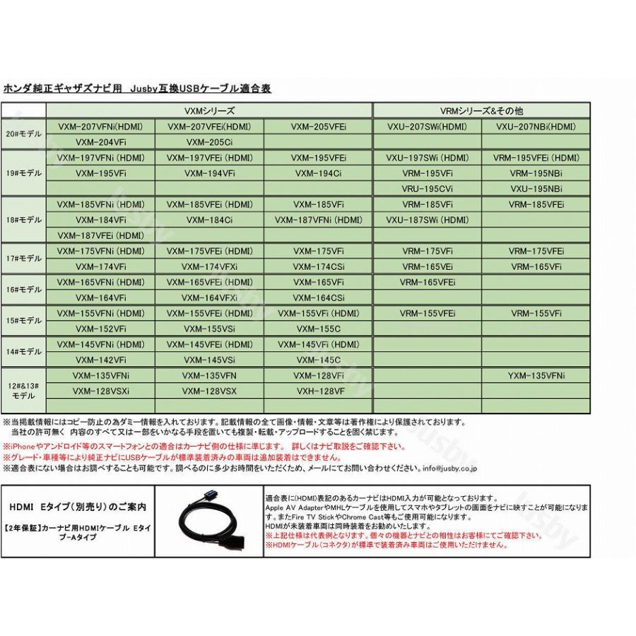 PL保険付) ギャザズ ナビ専用 USB接続コード USBケーブル ホンダ 純正