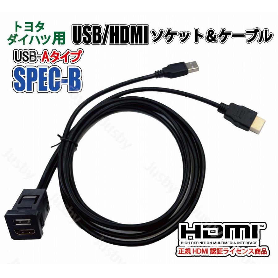 トヨタ ダイハツ USB HDMI ソケット タイプA SPEC B (26×23mm