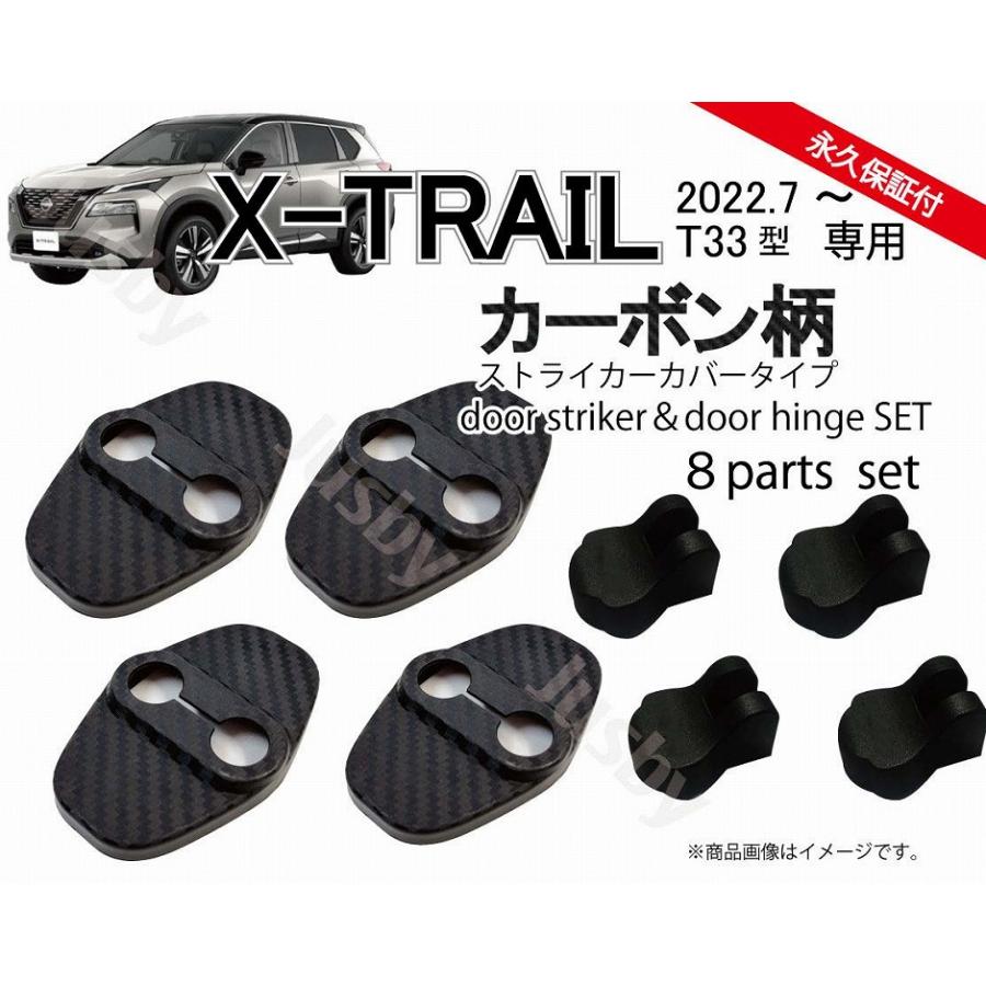 エクストレイル (T33型)用 ドアストライカーカバー&ヒンジカバー