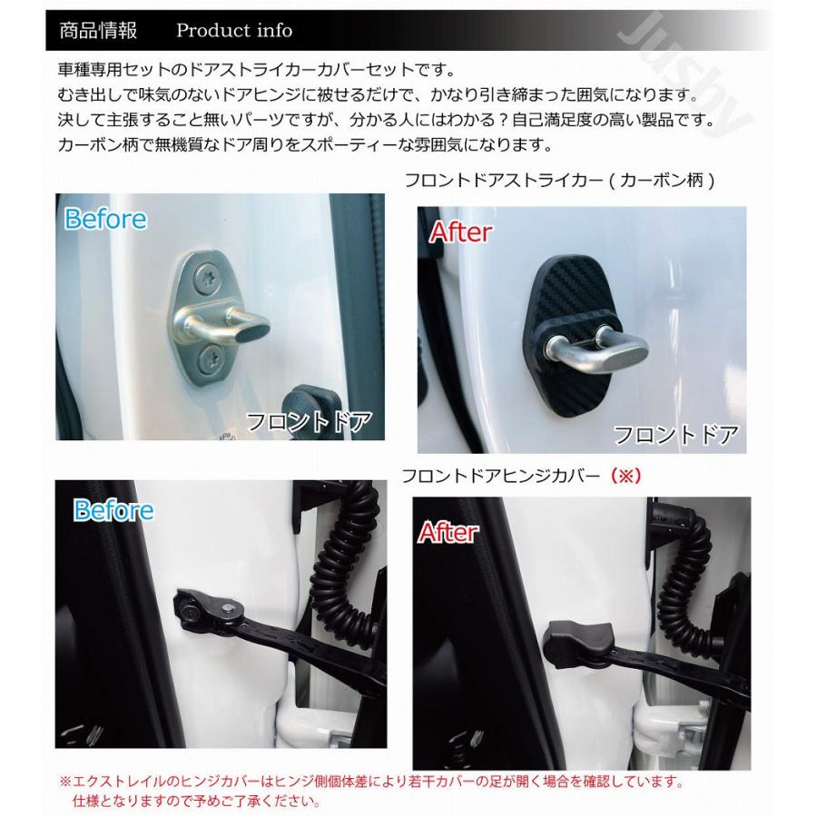 エクストレイル (T33型)用 ドアストライカーカバー&ヒンジカバー