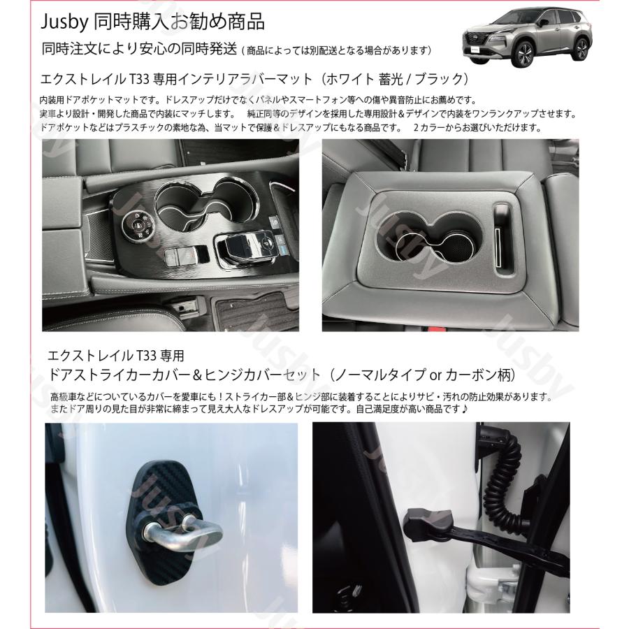 エクストレイル (T33型)用 ドアストライカーカバー&ヒンジカバー
