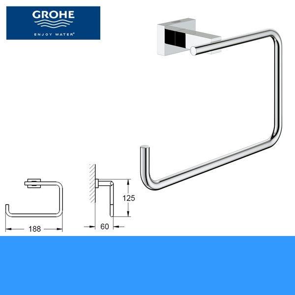 40510001 グローエ GROHE エッセンシャルキューブ ESSENTIALSCUBE タオルリング 送料無料 : 住設ショッピング ...