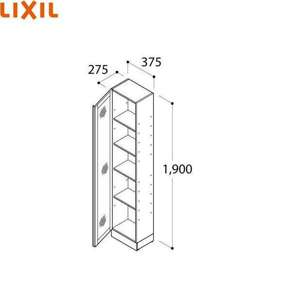 リクシル　LIXIL　INAX　洗面化粧台対面収納キャビネットLCWS-372SA穴あり　間口375mm