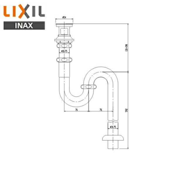 LF-105SAL リクシル LIXIL/INAX 排水金具 呼び径32mm・床排水Sトラップ 送料無料 :INAX-LF-105SAL:住設