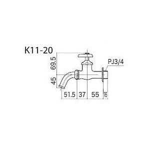 20個セット　万能水栓　KVK K11 KVK 【K11】 万能ホーム水栓 (吐水口回転形水栓) яж∀ : アール