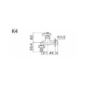 K4 KVKカップリング付横水栓 : 住設ショッピング - 通販 - Yahoo