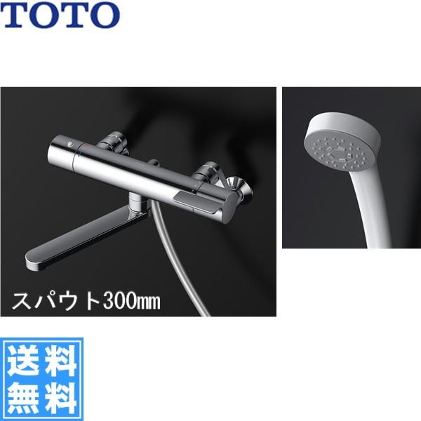 年末のプロモーション大特価! TBV03408J1 <br>GGシリーズ TOTO 浴室水栓 コンフォートウエーブ1モード 樹脂 スパウト長さ300mm TOTO トートー 浴室用水栓 壁付サーモスタット混合水栓コンフォートウェーブGGシリーズ スパウト170mm ※TBV03401Jの後継品※