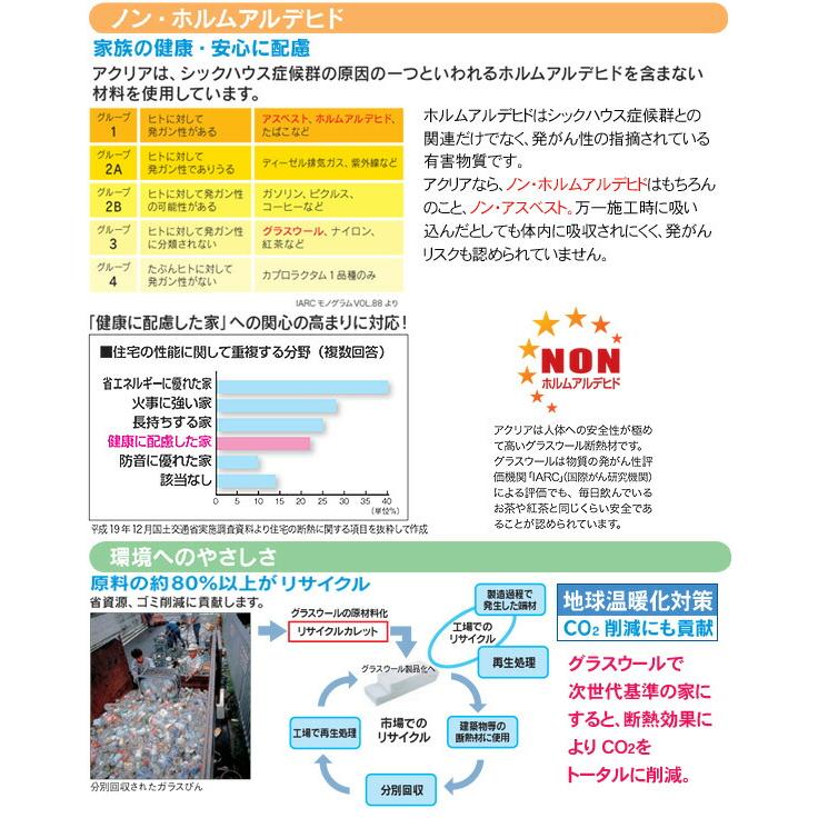 断熱材　旭ファイバーグラス　壁用・屋根用　14K　395幅　85ミリ厚　アクリアNEXT　約3.9坪入り　高性能グラスウール　暑さ対策