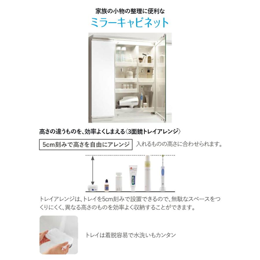 LIXIL（リクシル） 洗面台 EV 奥行500 1650幅 本体1200幅 3面鏡 LED