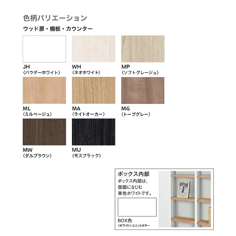 DAIKEN 大建工業 壁厚収納 カベピタ 書棚370L FQ1021-14□□ 壁面