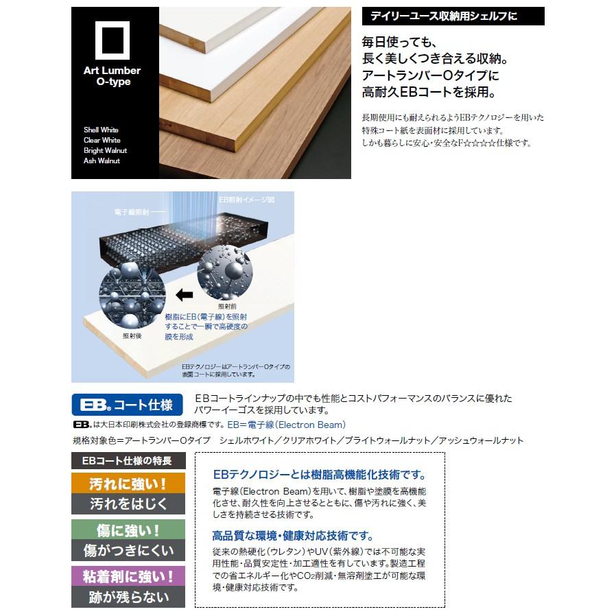 南海プライウッド 収納材 枕棚セット レギュラーシリーズ シナ 奥行450×幅1445 MC4211-N｜jusetsuhills｜03