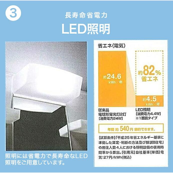 LIXIL（リクシル） 洗面化粧台 PV 600mm幅 1面鏡 LED照明 PV2N-605S(4
