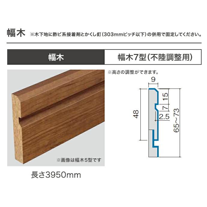 Panasonic（パナソニック） ベリティス 造作材 幅木 7型 不陸調整用 