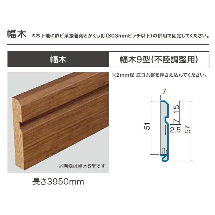 巾木 幅木 べリティス 9型 RV色 18本  パナソニック 建材 DIY Panasonic（パナソニック） ベリティス 造作材 幅木 9型 不陸調整用
