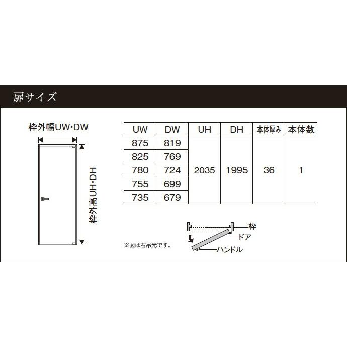 パナソニック 建具 ベリティス 片開きドア LA型 採光タイプ オーダー 可 XMJE2LA◇N01R(L)7△□_2