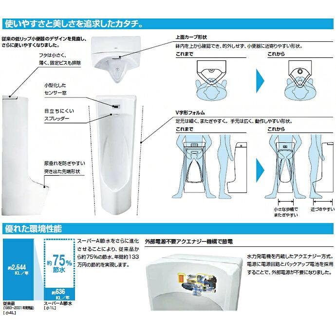 LIXIL（リクシル） 小便器 センサー一体型 ストール小便器 床置き