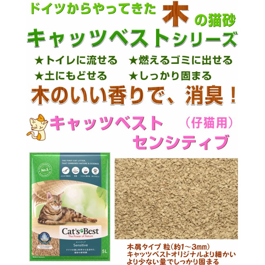 キャッツベスト センシティブ（仔猫用）ドイツの木の猫砂 1箱 5