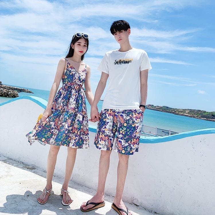 夏ワンピース お揃い服tシャツ上下セット 半袖 夏恋人 プレゼント ご夫婦 家族 友達お揃い カジュアル デート 遊び 旅行 夏 膝丈 リゾート ビーチウエア 告白 Cyx 233 Just For You Online Store 通販 Yahoo ショッピング