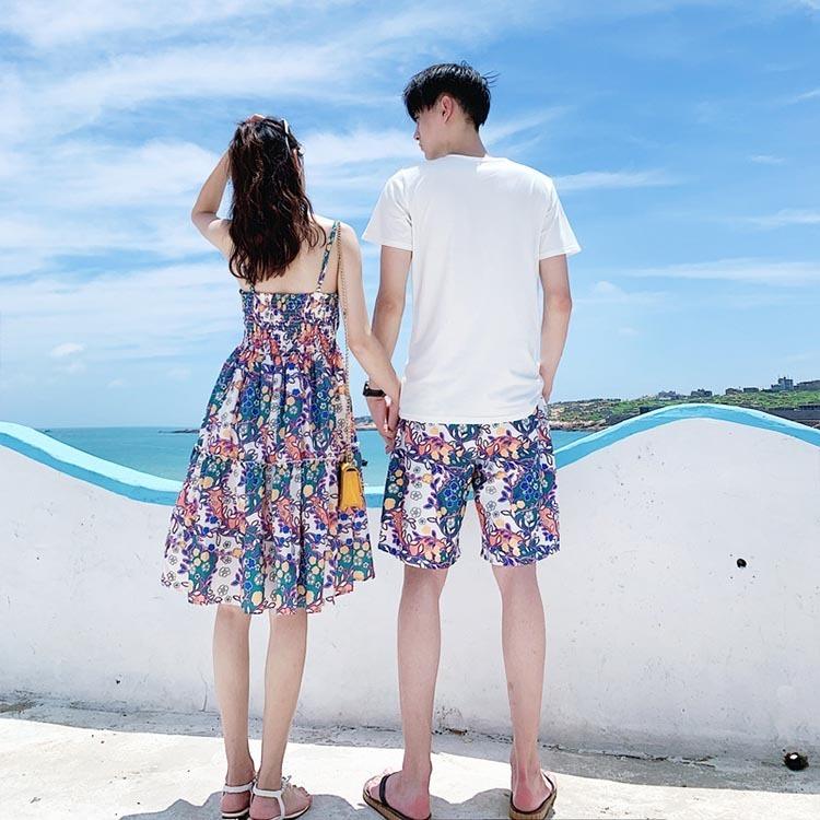 夏ワンピース お揃い服tシャツ上下セット 半袖 夏恋人 プレゼント ご夫婦 家族 友達お揃い カジュアル デート 遊び 旅行 夏 膝丈 リゾート ビーチウエア 告白 Cyx 233 Just For You Online Store 通販 Yahoo ショッピング
