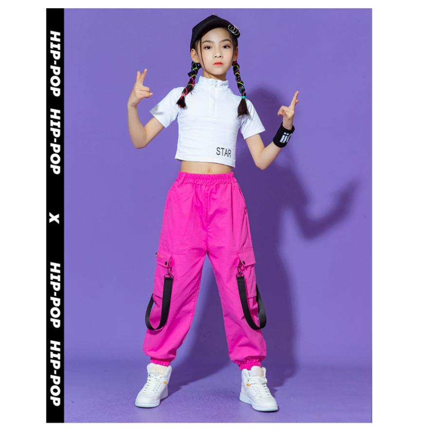 特価 キッズダンス衣装 派手ヒップホップ セットアップ Hiphop トップス パンツ ズボン 女の子 子供服 ジャズダンス ステージ衣装 練習着 体操服 おしゃれ Materialworldblog Com