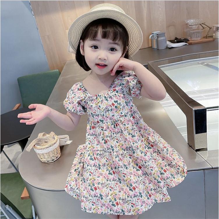 ワンピース キッズ お出かけ 小花柄 半袖 限定品 夏 子供ワンピース 赤ちゃん 可愛い 結婚式 ベビー フォーマル 上品 女の子 韓国子供服
