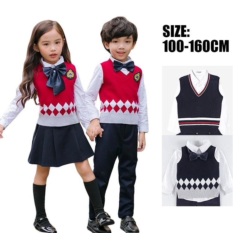 スクールベスト ニットベスト Vネックベスト 制服 秋冬用 キッズ ジュニア 子供 子ども 男の子 女の子 セーター スクールニット 100 160 紺 ネイビー 赤 Kasin 019 Just For You Online Store 通販 Yahoo ショッピング