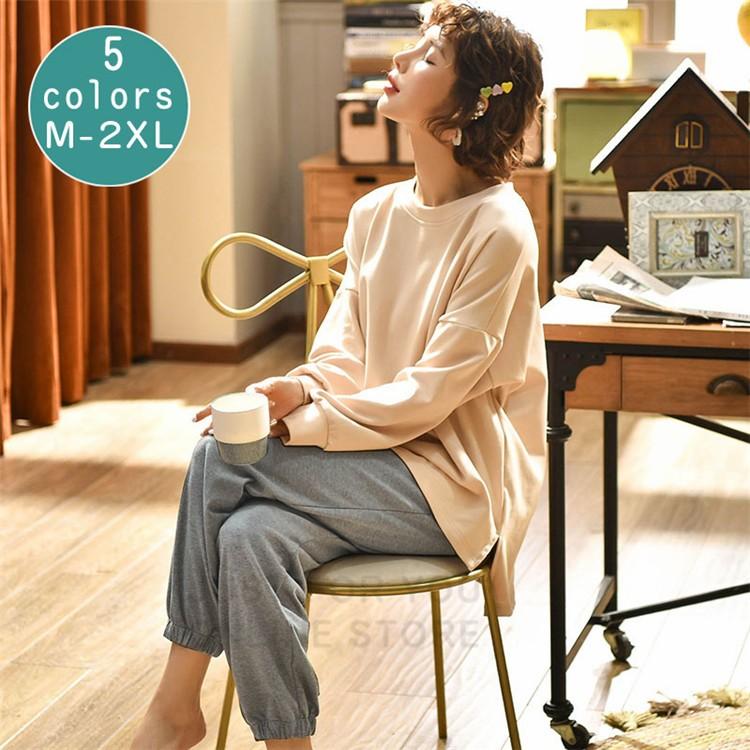 ルームウェア パジャマ レディース 長袖 上下セット 綿 ゆったり 可愛い 春秋冬 部屋着 長ズボン セットアップ 婦人 女性用 夏冷房対策 M L Xl 2xl Kasin 069 Just For You Online Store 通販 Yahoo ショッピング