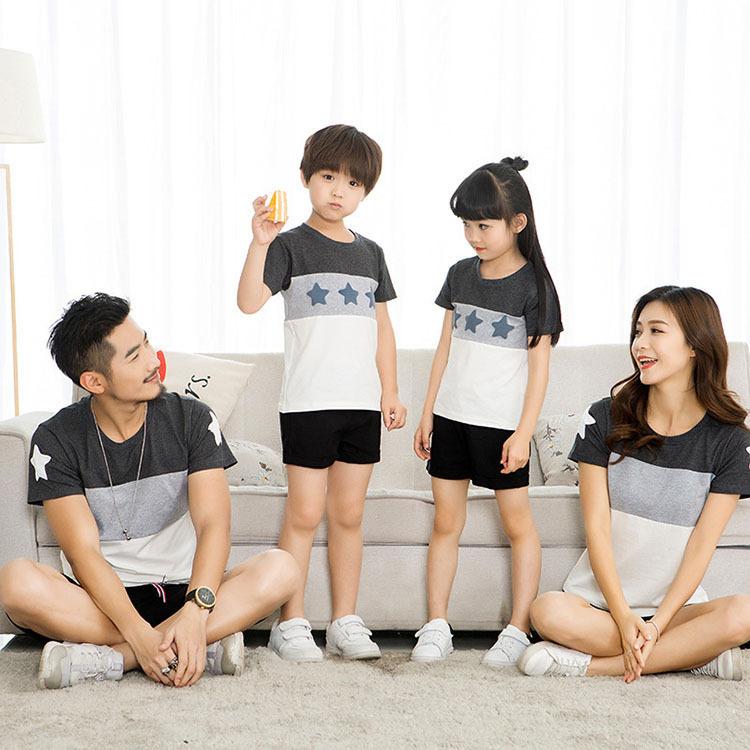 親子 カップル Tシャツ ペアルック 星柄tシャツ Uネックtシャツ 親子お揃い 兄弟お揃い カップル ペアルック 家族おそろい服 女性トップス 男性トップス Kasin 180 Just For You Online Store 通販 Yahoo ショッピング